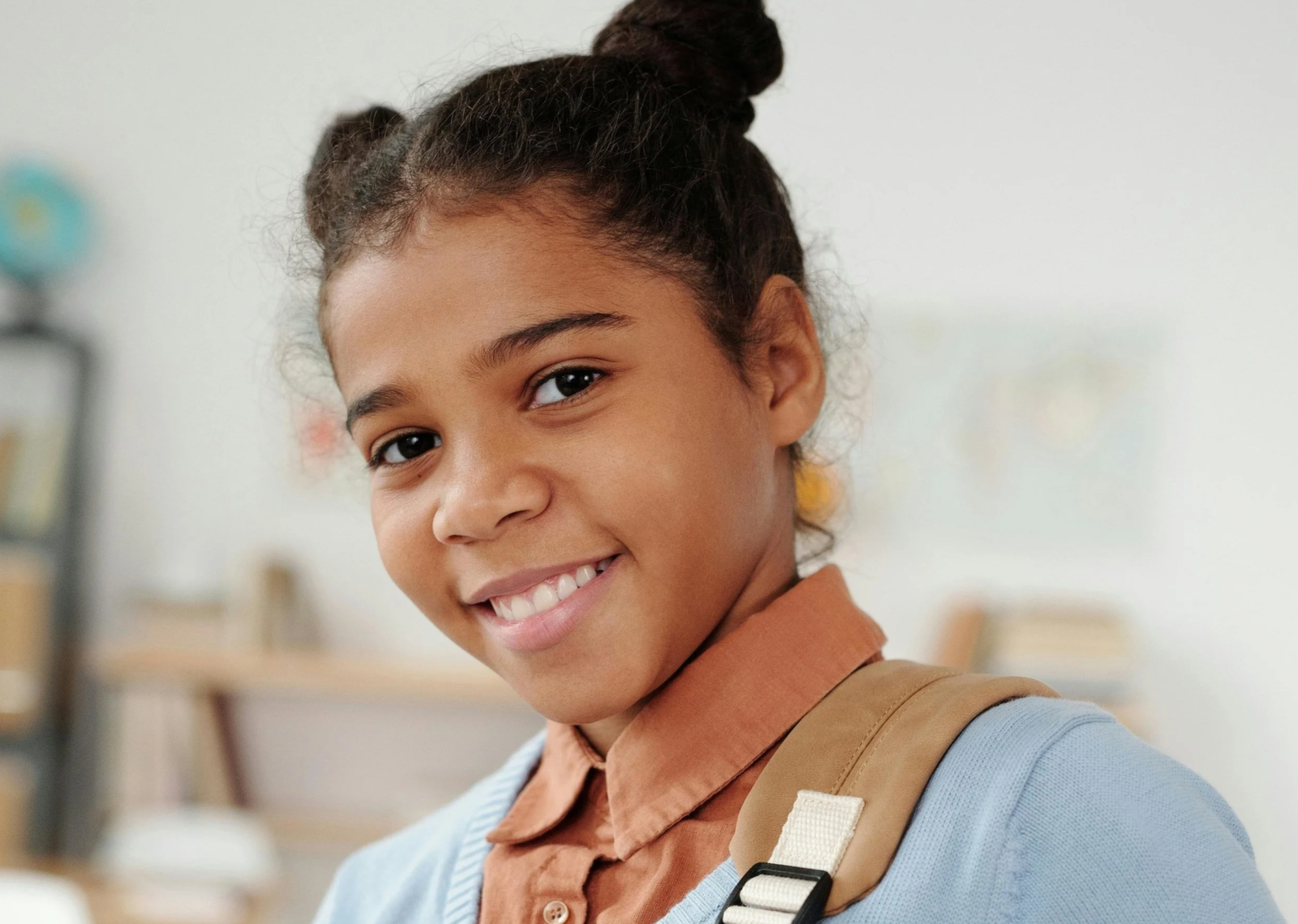 Happy schoolgirl